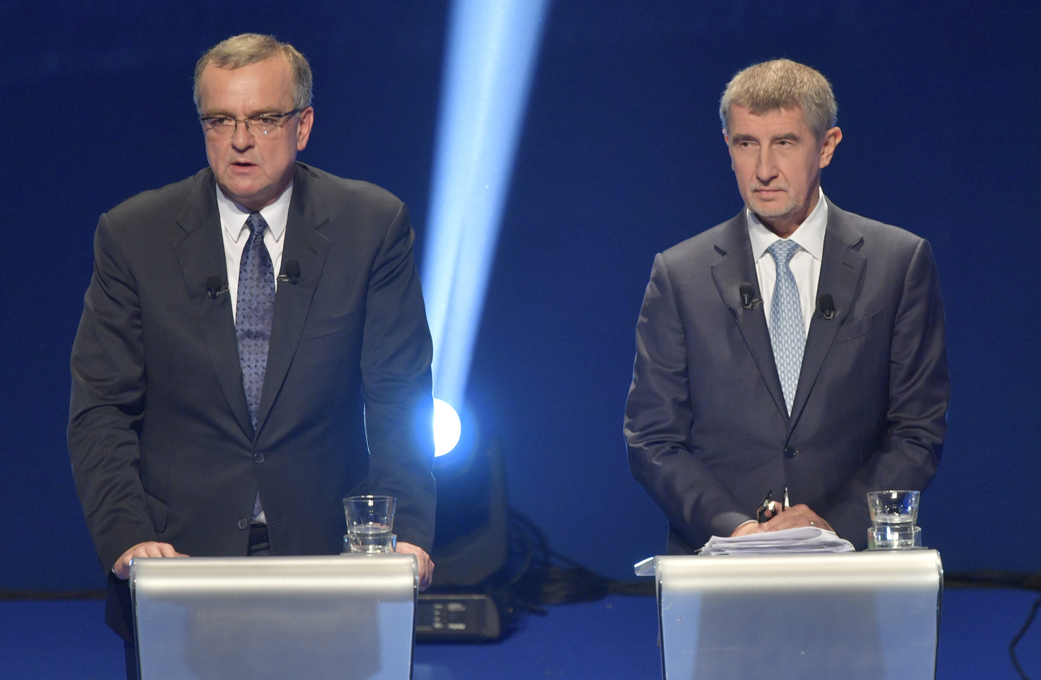 Bývalý poslanec a ministr financí Miroslav Kalousek (TOP 09) a poslanec a předseda hnutí ANO Andrej Babiš.