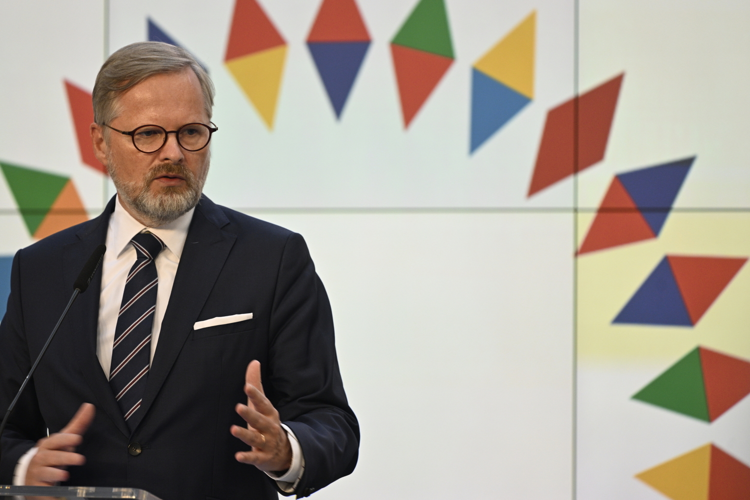 Premiér České republiky Petr Fiala (ODS).