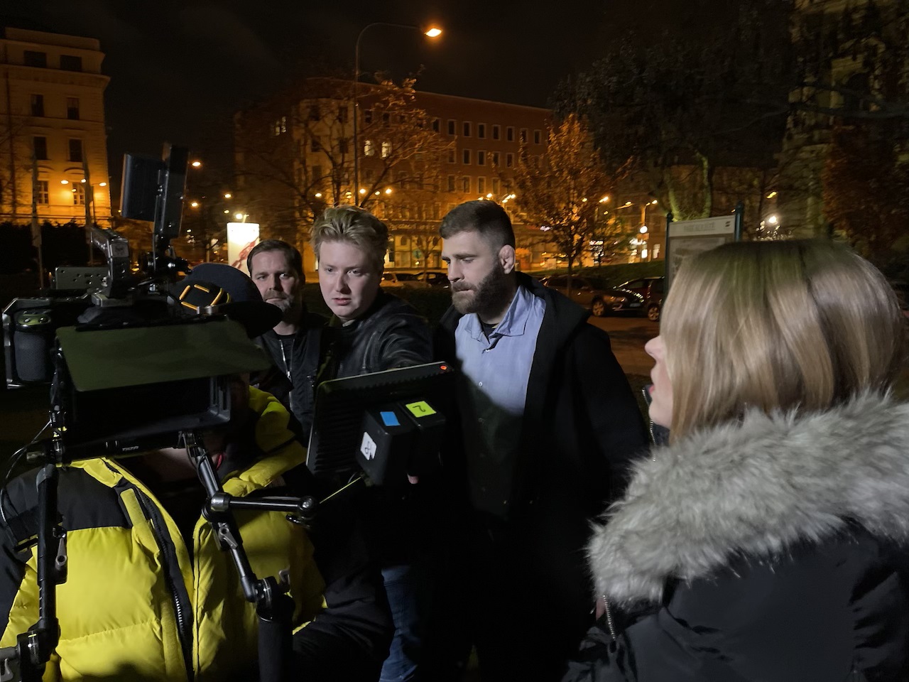 Natáčení klipu Eddie Stoilow s Jiřím Procházkou.