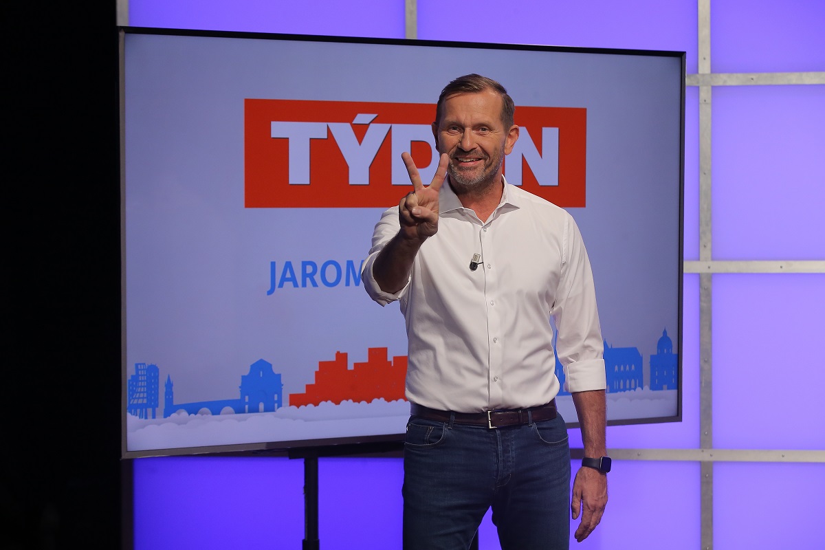 Moderátor pořadu Jaromír Soukup.