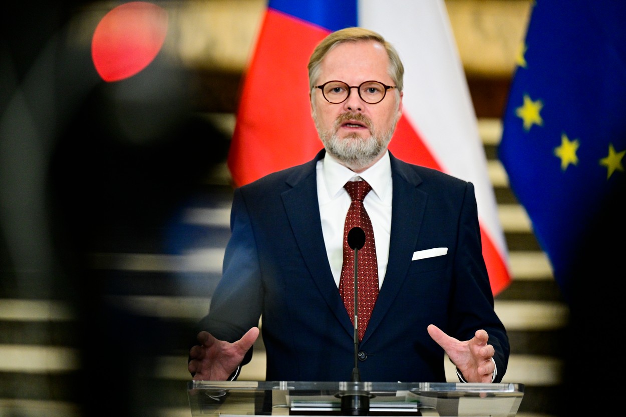Český premiér Petr Fiala (ODS).