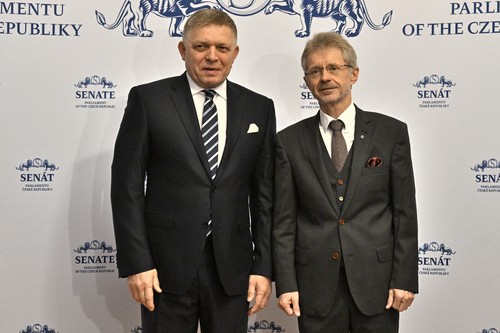 Fico a Vystrčil se shodli na primární potřebě spolupráce Visegrádské skupiny, ne v pomoci Ukrajině