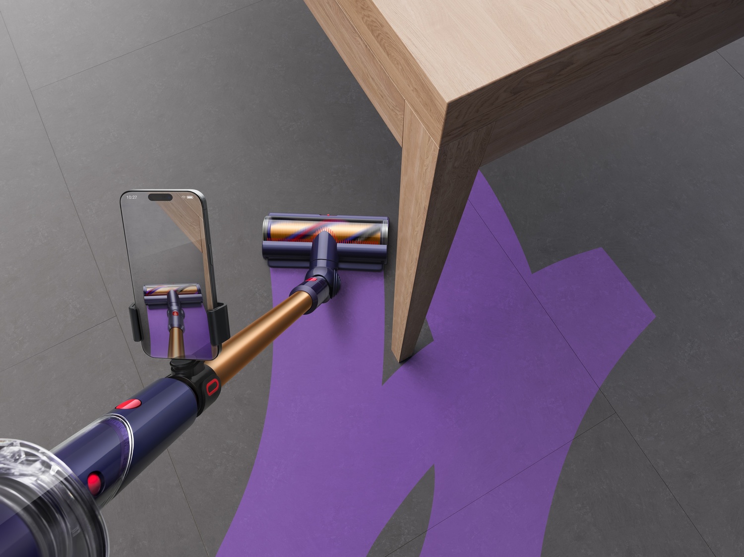 Společnost Dyson představuje nástroj Dyson CleanTraceTM . V reálném čase zobrazuje místa, kde jste uklízeli, a díky tomu umožňuje rychlejší a přesnější hloubkové vysávání