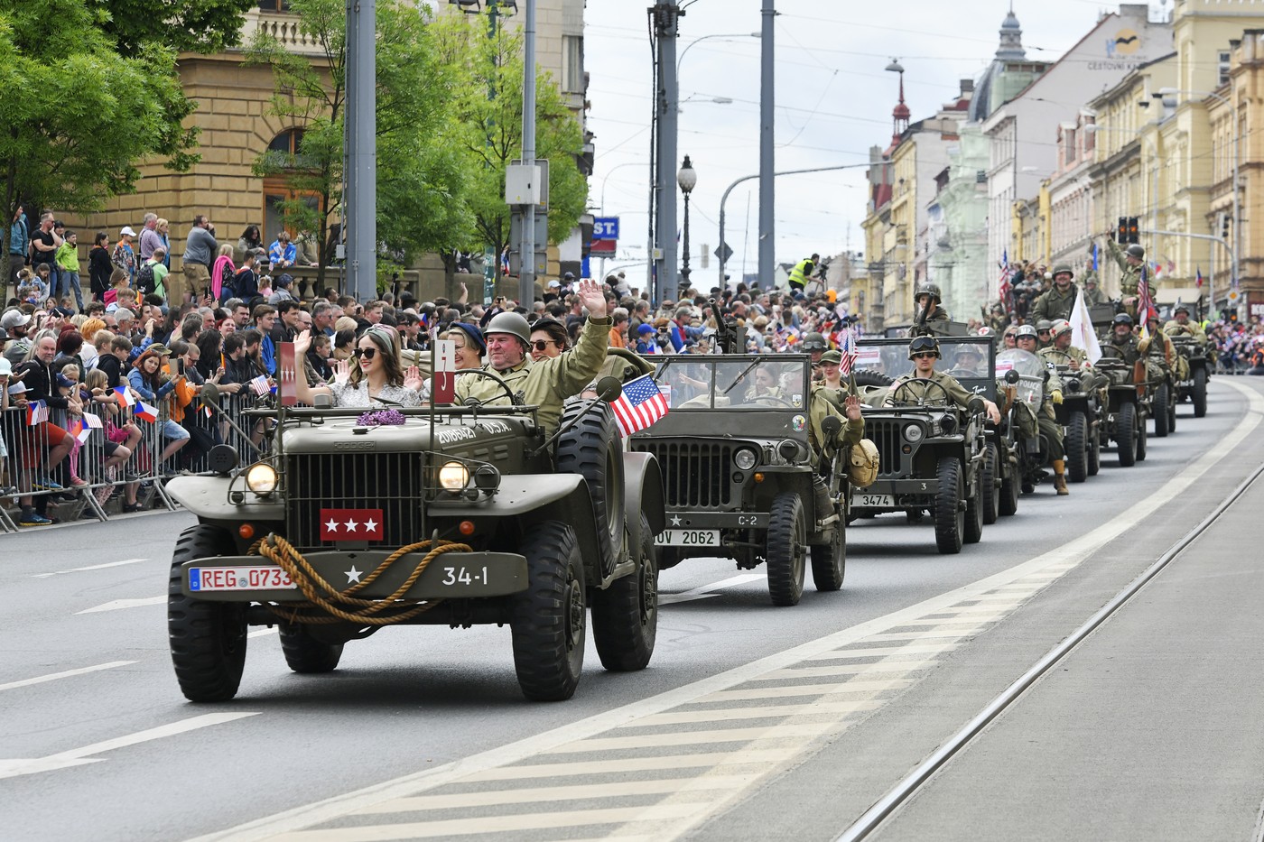 Konvojem svobody pokračují v Plzni Slavnosti svobody, oslavy konce války