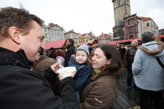 Dorazily však i rodiny s dětmi.