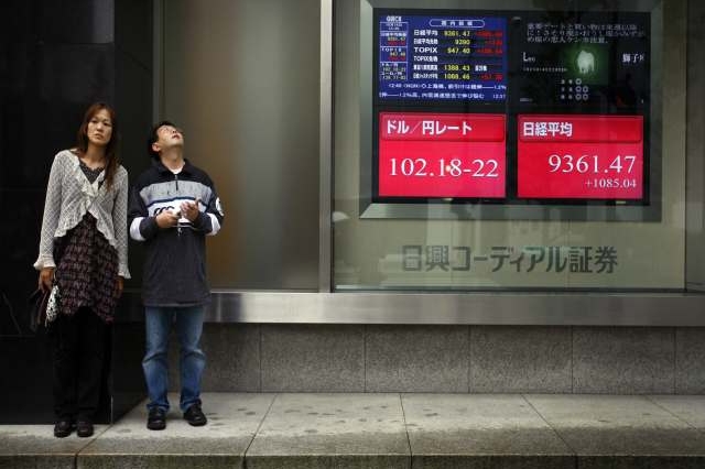 Japonské akcie zažily strmý pád. Japonské akcie zažily strmý pád.