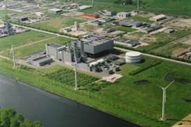 Větrná a plynová elektrárna v belgickém Herdersbrugu