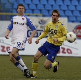 Ostravsk&yacute; Jan Zawada (vlevo) a teplick&yacute; Milan Matula.
