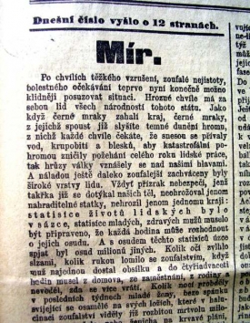 Mír zajištěn, 30. březen 1909.
