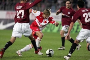 Momentka z podzimního derby Sparta - Slavia 1:4.