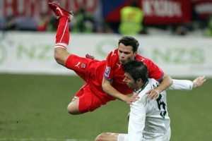 Libor Sionko v bezbrankovém utkání Slovinsko - Česko.