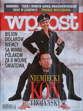 Steinbachová si osedlala Schrödera. Titulní stránka Wprostu.