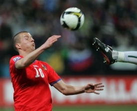Svěrkoš: jeden z hráčů, kteří proti Slovinsku nevěděli co hrát.