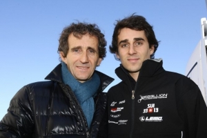 Alain Prost (vlevo) se svým synem.