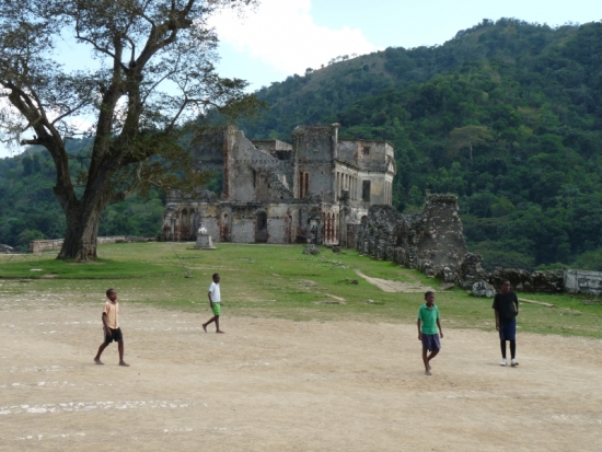 U paláce Sans Souci.
