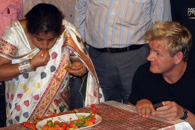 Ananditu Duttu Tamulyovou při výkonu povzbuzoval Gordon Ramsay. 