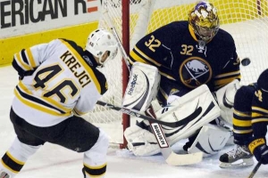 David Krejč&iacute;, opora hokejistů Bostonu.