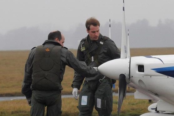 Princ William při výcviku u RAF.