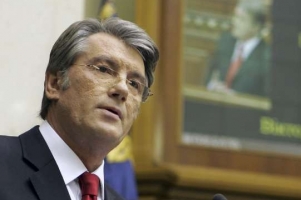 Juščenko v parlamentu (březen 09).
