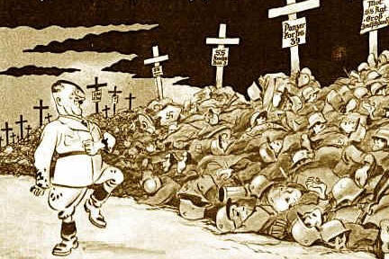 Hitler v ruské karikatuře.