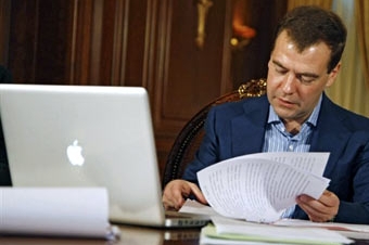 Ruský prezident Medveděv.