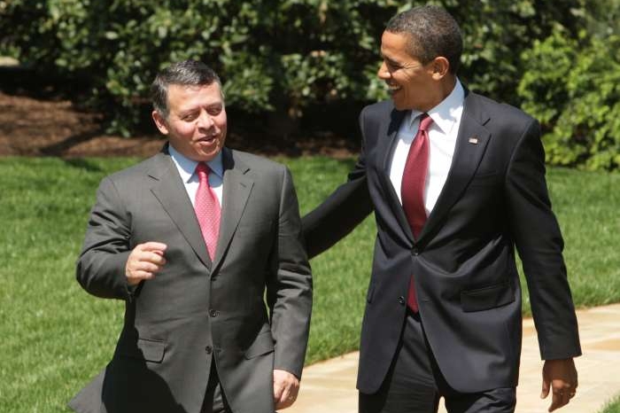 Abdalláh II. a Obama v Bílém domě 21. dubna 09. 