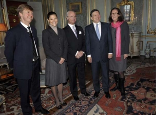 Barroso u švédského krále Karla XVI. a tamních politiků.