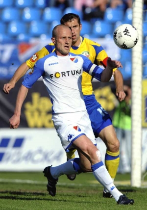 Momentka z utkání Baníku Ostrava se Zlínem.
