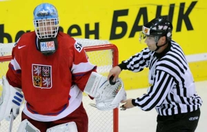G&oacute;lman Martin prusek při utk&aacute;n&iacute; proti Norsku.