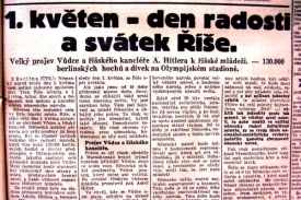 1. máj 1939 - den radosti a svátek říše.