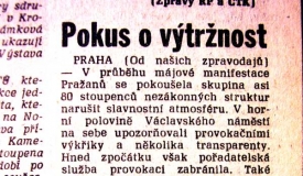 1. máj v roce 1989 a akce disidentů.