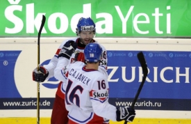 Sehraná dvojka: Jaromír Jágr a Petr Čajánek.
