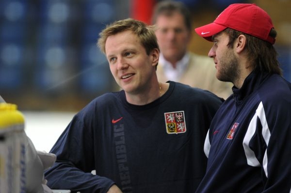 Duo marodů české reprezentace. Brankář Prusek (vlevo) a Michal Barinka