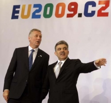 Mirek Topolánek s tureckým prezidentem Abdullahem Gulem.