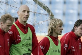 Pavel Nedvěd a Jan Koller v reprezentaci.