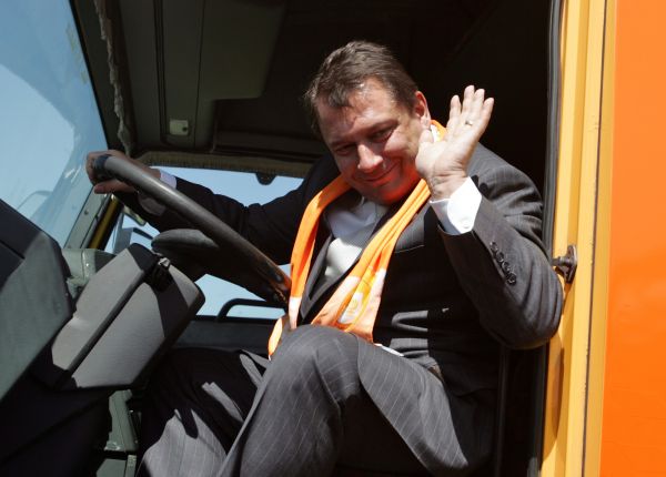 Jiří Paroubek v kampani.  