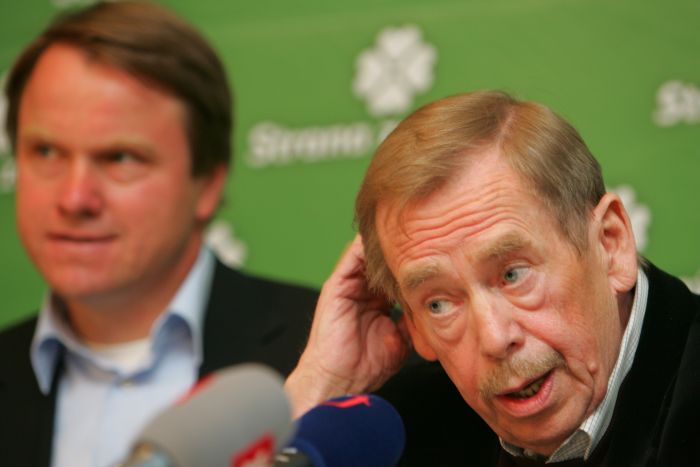Václav Havel přišel podpořit zelené. 