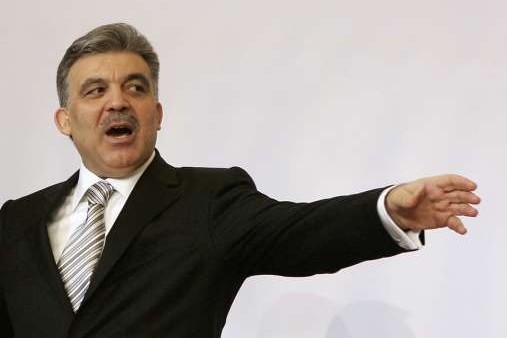 Turecký prezident Gül (na návštěvě v Praze).