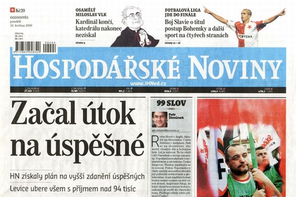 Hospodářské noviny včera představily nový layout