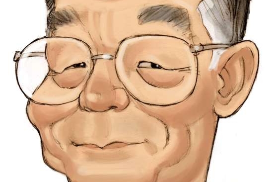 Karikatura čínského premiéra Wen Ťia-paa.