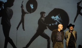 Režiséři Jan Švankmajer a Juraj Jakubisko na galavečeru.