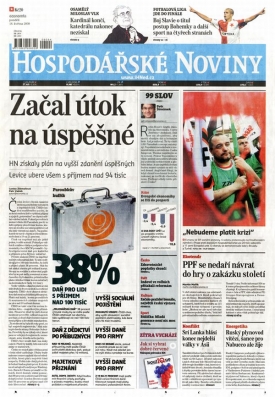 Hospodářské noviny propagují svůj relaunch v médiích i v outdooru