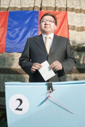 Nová mongolská hlava státu Elbegdorž.