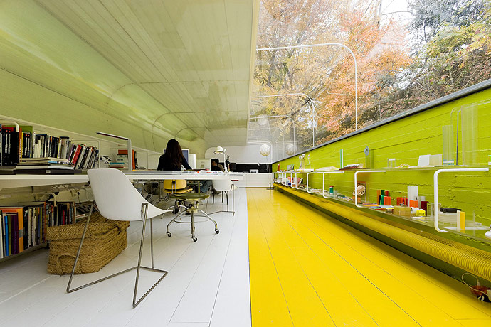 Kancelář ateliéru Selgas Cano Architects ve španělském Madridu. Kancelář ateliéru Selgas Cano Architects ve španělském Madridu.