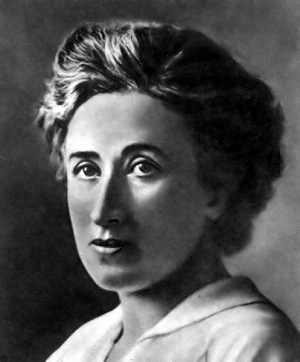 Revolucionářka Luxemburgová, zakladatelka Spartakova svazu.