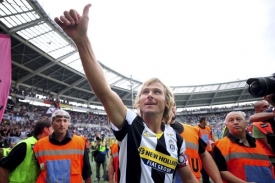 Pavel Nedvěd se loučí s fanoušky Juventusu.