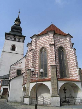 Kostel sv.Bartoloměje v Pelhřimově.
