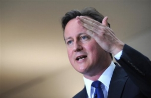 Předseda konzervativců David Cameron.