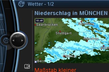 BMW ConnectedDrive mapa srážek.