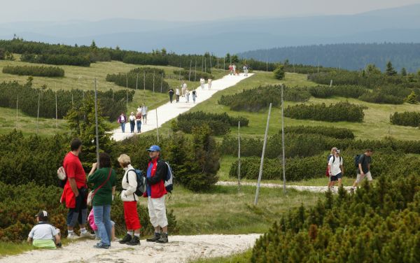 Turisté v Krkonoších budou moci za měsíc na novou rozhlednu. Turisté v Krkonoších budou moci za měsíc na novou rozhlednu.